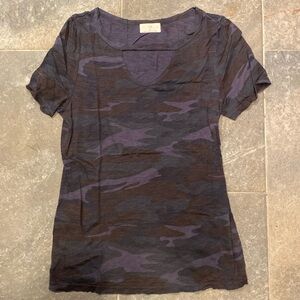 Black camo tee. By T.LA. Anthropology. Size small.